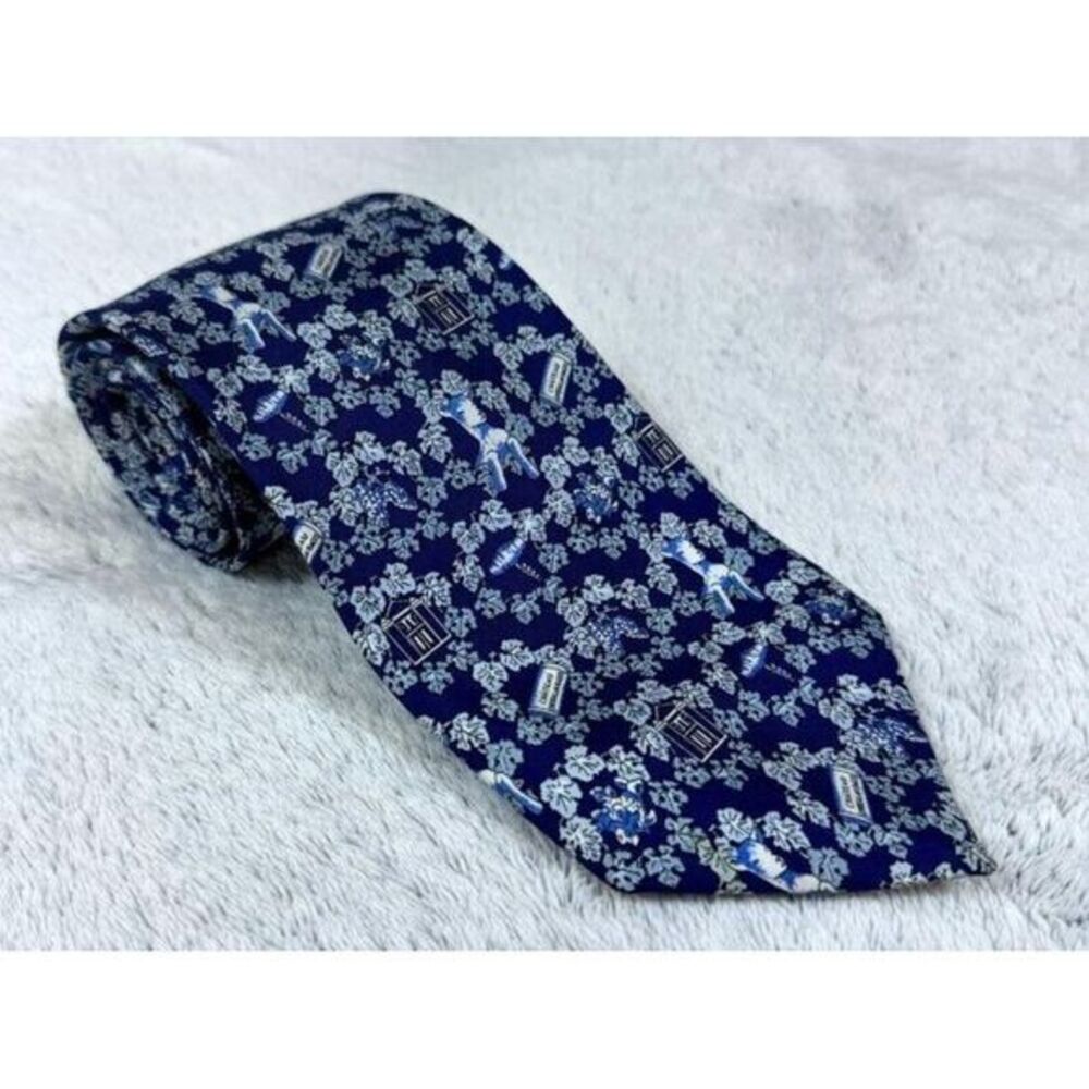 ANDRE CLAUDE CANOVA Hand Made Silk Tie Made in France‎ VINTAGE